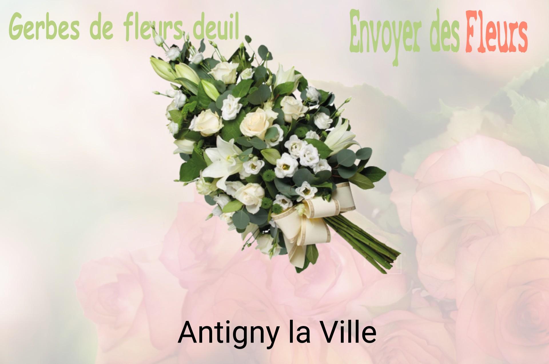 Gerbe de fleurs de deuil livrée à Antigny-la-Ville
